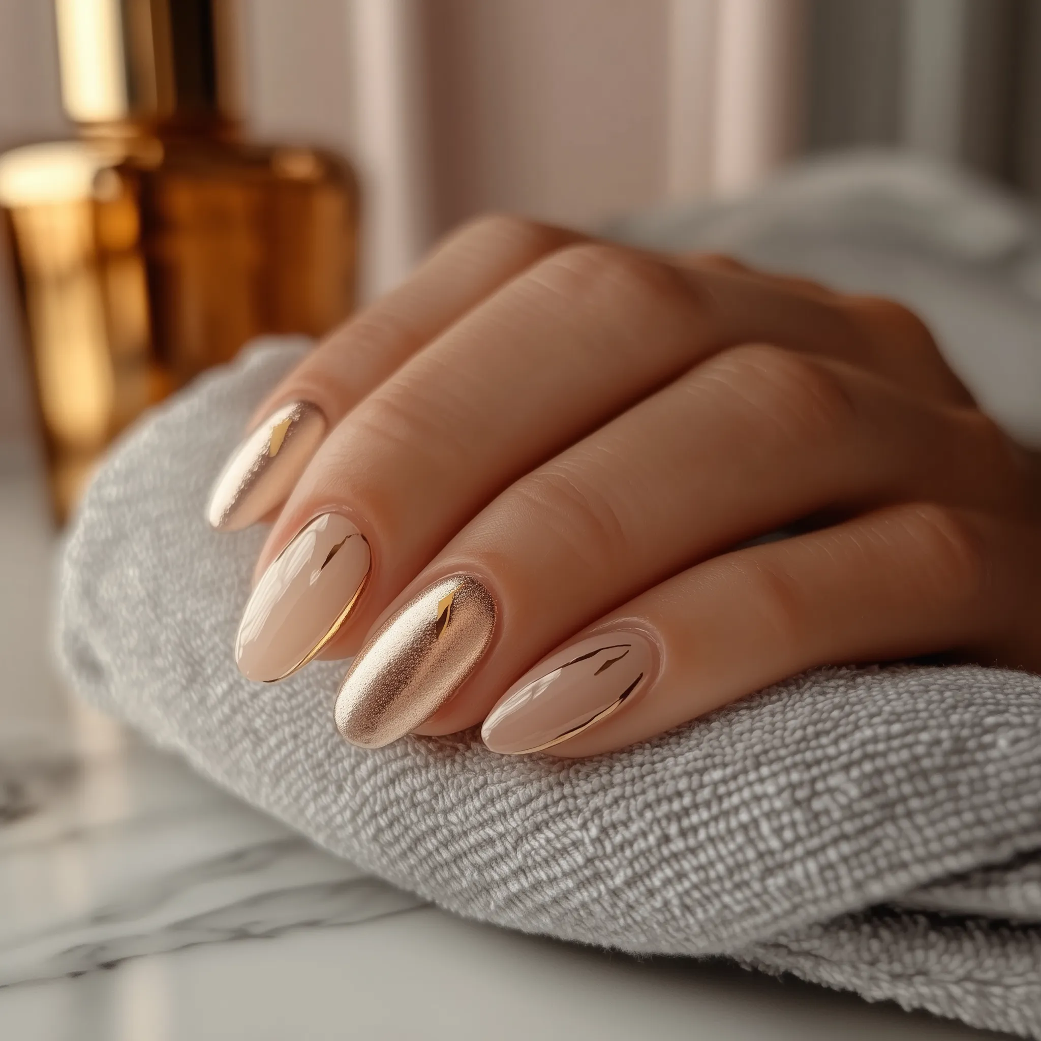 Minimalist nail art